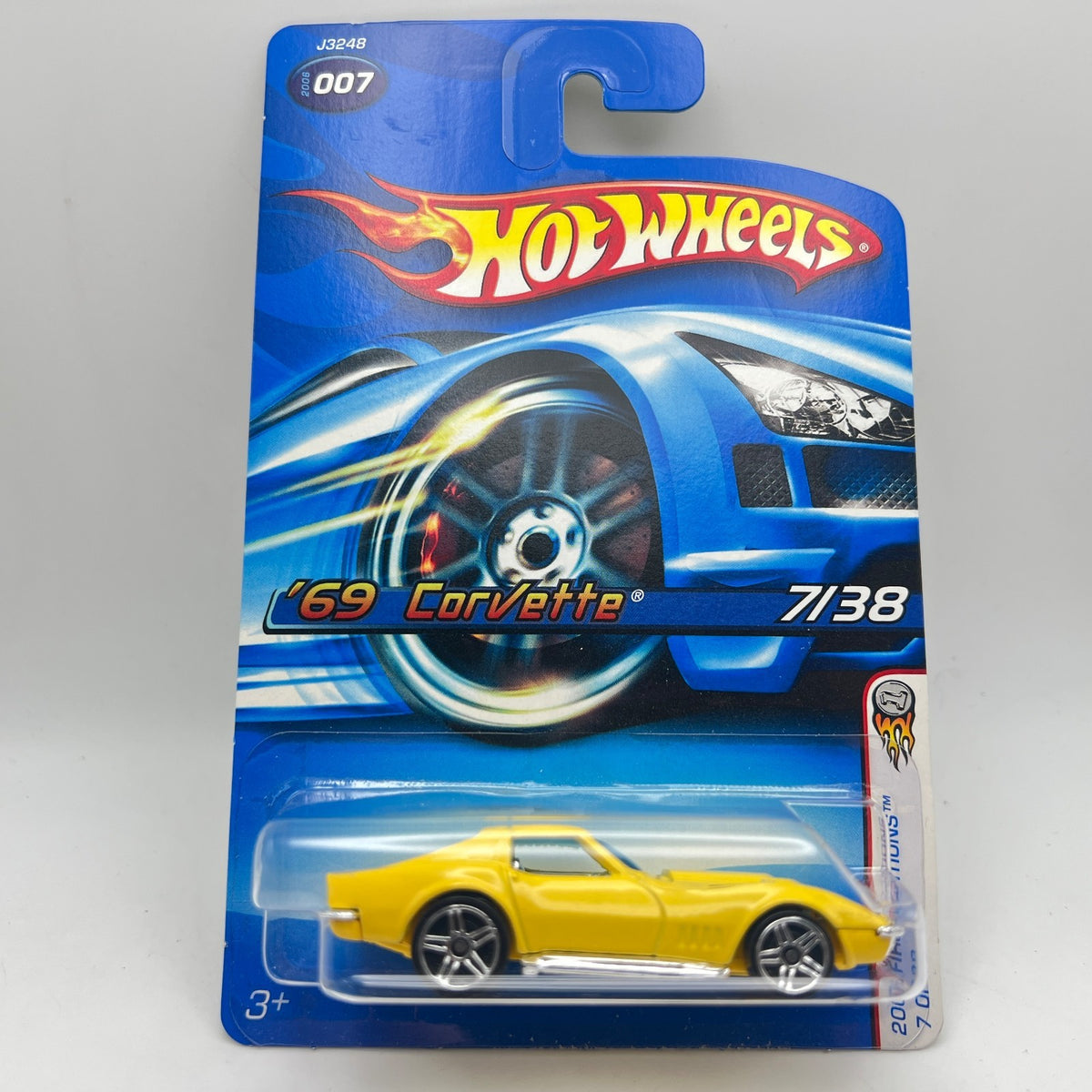 Hot Wheels '69 Corvette Yellow 2006 First Editions 7/38 #007