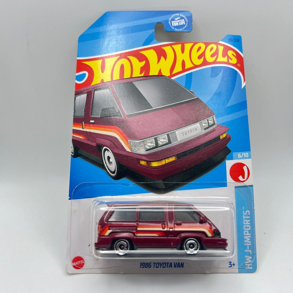 Hot Wheels 1986 Toyota Van 95/250 HW J-Imports 6/10 Maroon 1:64