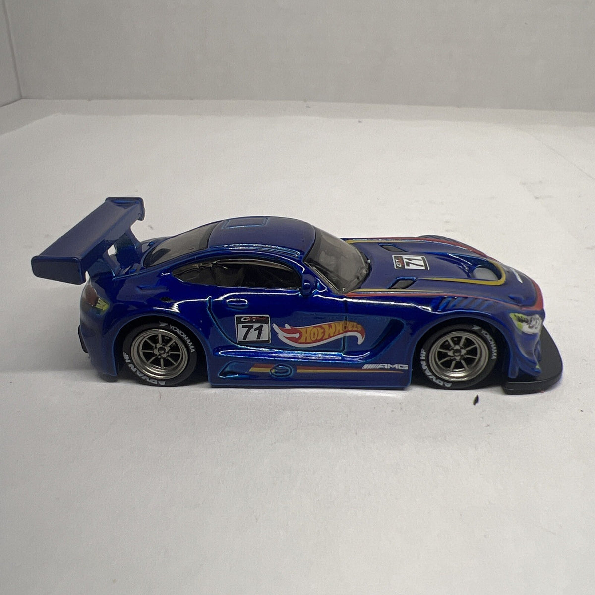 2018 Hot Wheels @ *16 Mercedes AMG GT3* Blue With Real Riders
