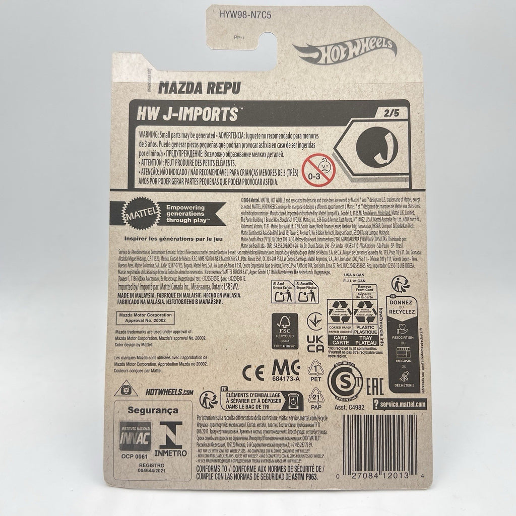 Hot Wheels 2025 HW J-Imports 2/5 047 Mazda REPU TAN Mad Mike