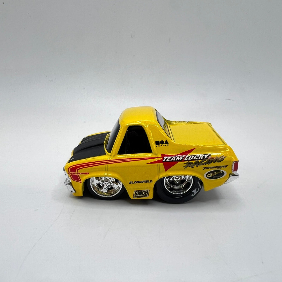 Car Tuned MGA Chevy El Camino Yellow Team Lucky Racing Chibi LOOSE