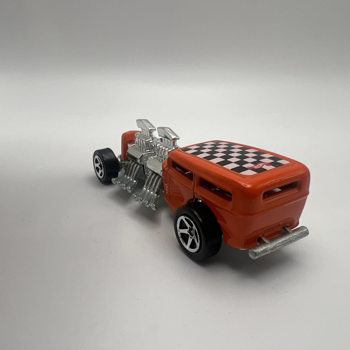 Vintage Hot Wheels Loose Car 1996 Way 2 Fast Orange Checkered Thailand