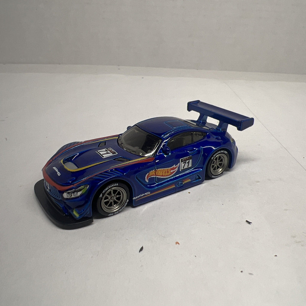 2018 Hot Wheels @ *16 Mercedes AMG GT3* Blue With Real Riders