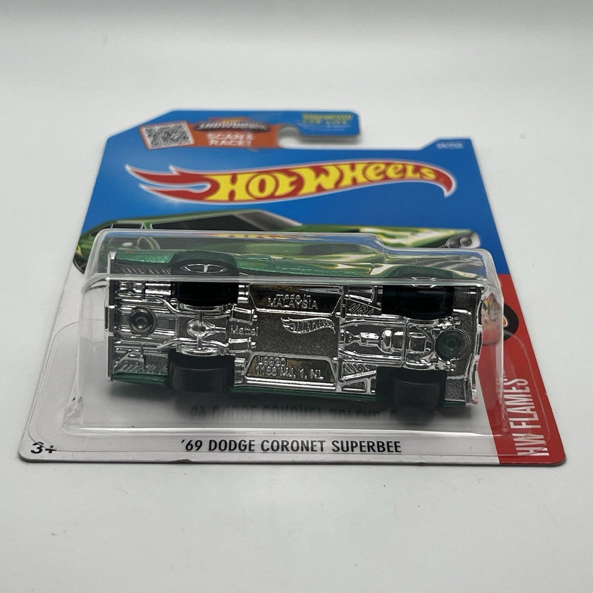 Hot Wheels '69 Dodge Coronet Superbee (HW Flames 4/10) 94/250 Diecast Toy Car