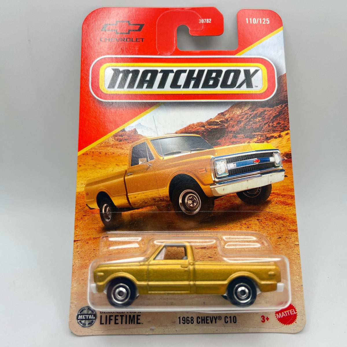 Matchbox 1968 Chevy C10 110/125 Metallic Gold White 1:64 Diecast