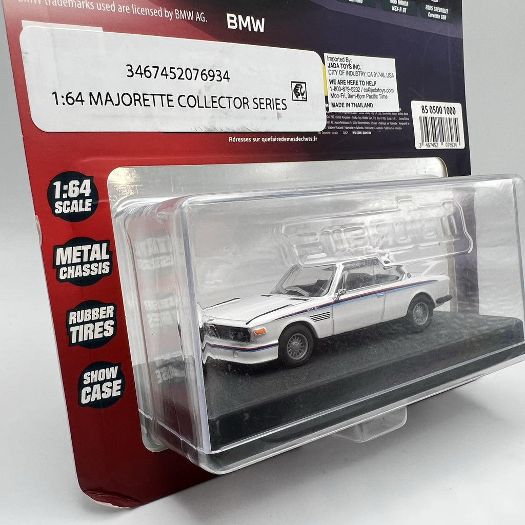 Majorette 2025 Collector Series White 1975 BMW 3.0 CSL 1:64 Scale