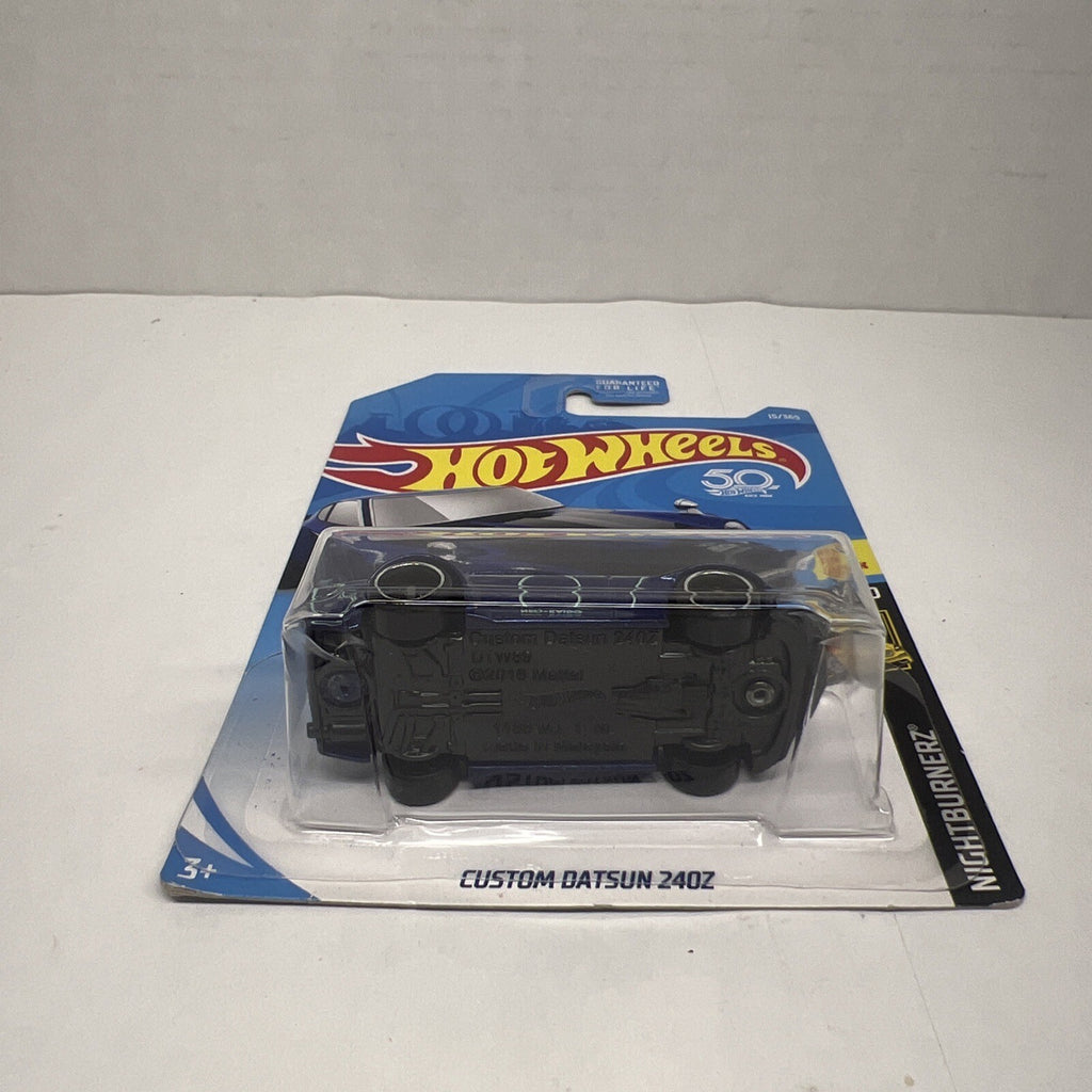 Hot Wheels 2018 Nightburnerz #1/10 #15/365 Custom Datsun 240Z Blue