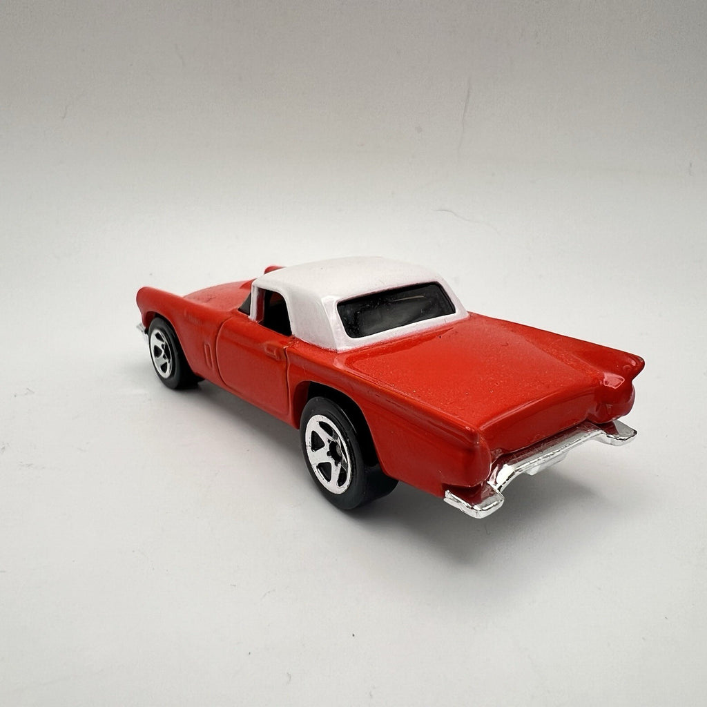 hot wheels 57 thunderbird In Orange With White Top.