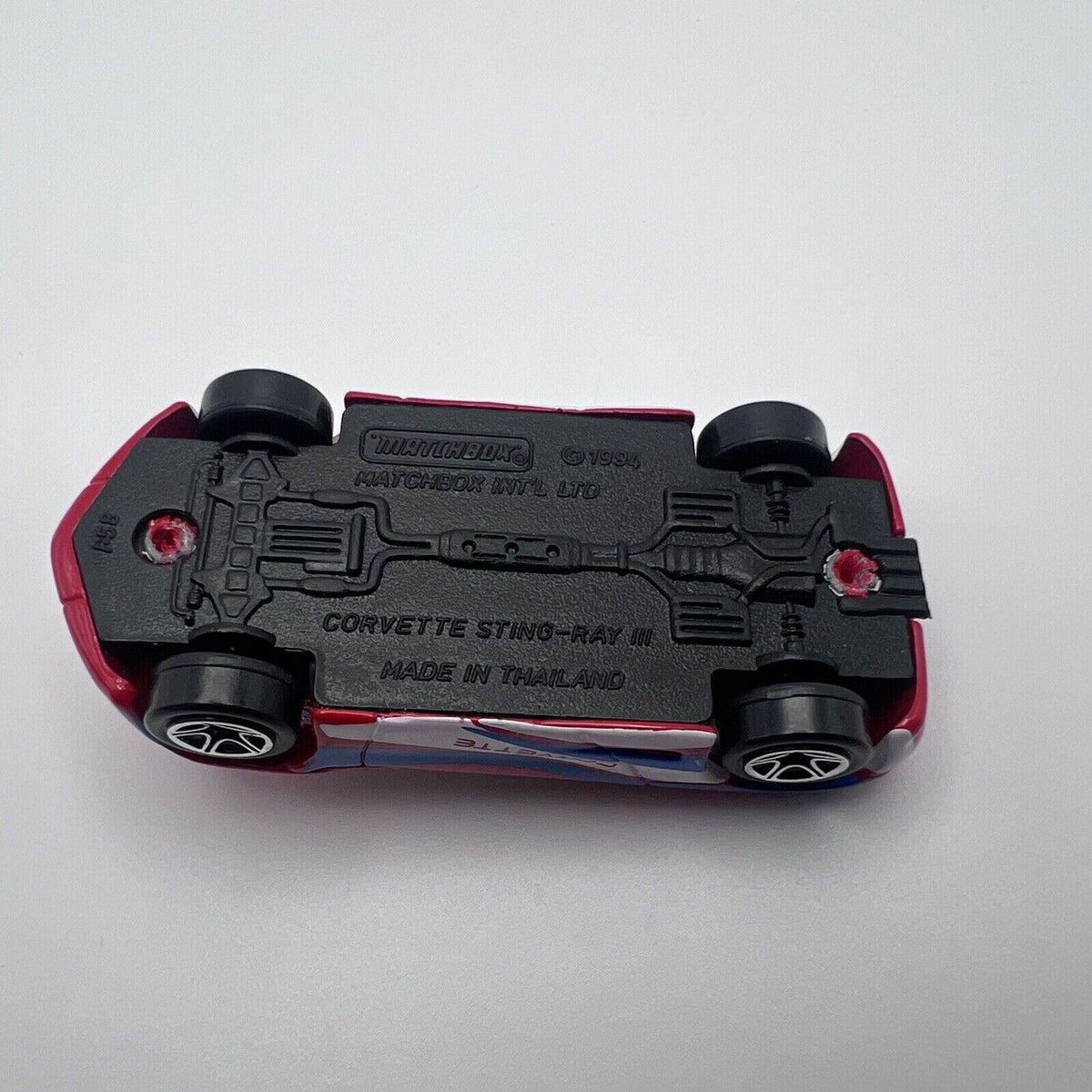 1994 Matchbox - Red Corvette Sting Ray III Convertible - Diecast Car 20 Vintage