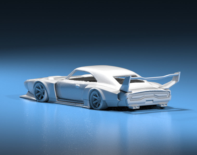 FatBoi Wide Body Kit for Hot Wheels Dodge Charger Daytona - Resin - 3d Printed