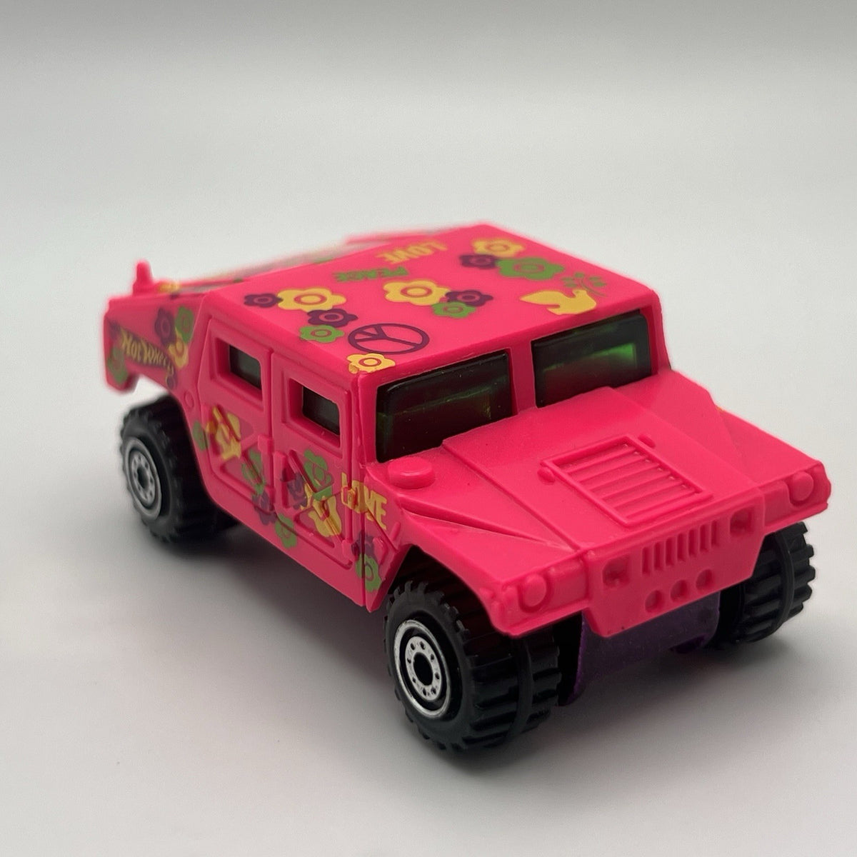 HOT WHEELS 1:64 1995 HUMMER #396 PINK BOD MOD BIG TIRES MINT MALAYSIA