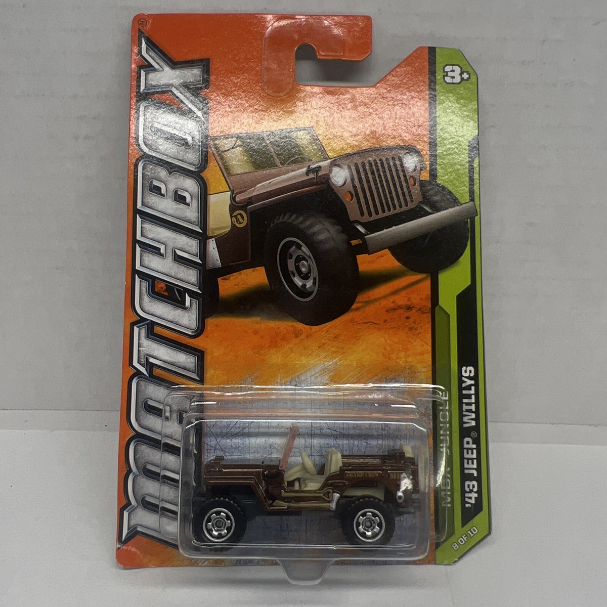Matchbox 2012 MBX Jungle Series #108 '43 Jeep Willys Mtflk Brown Swamp Crew