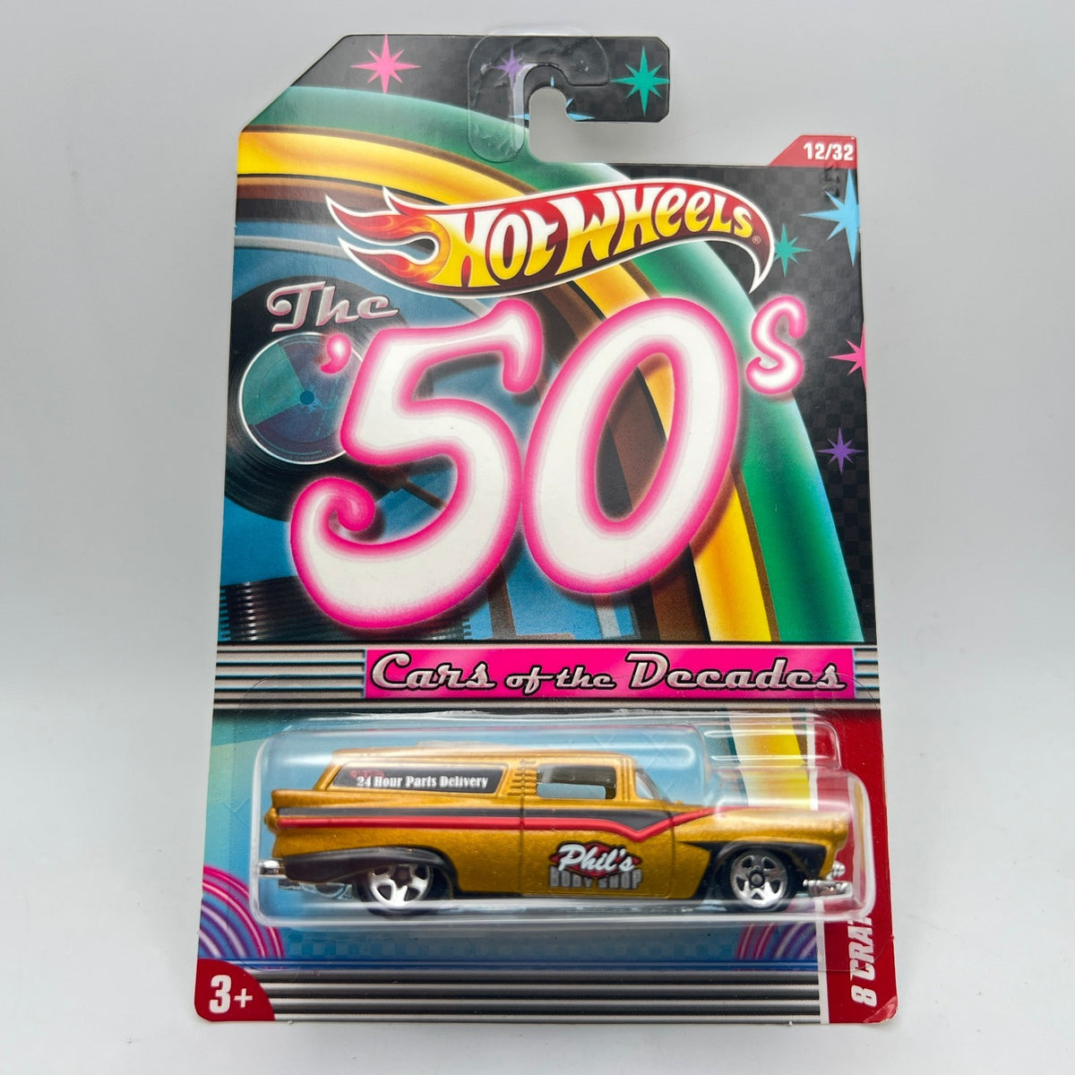 Hot Wheels 8 Crate Gold Phil's Garage Cars of the Decades 50s 12/32