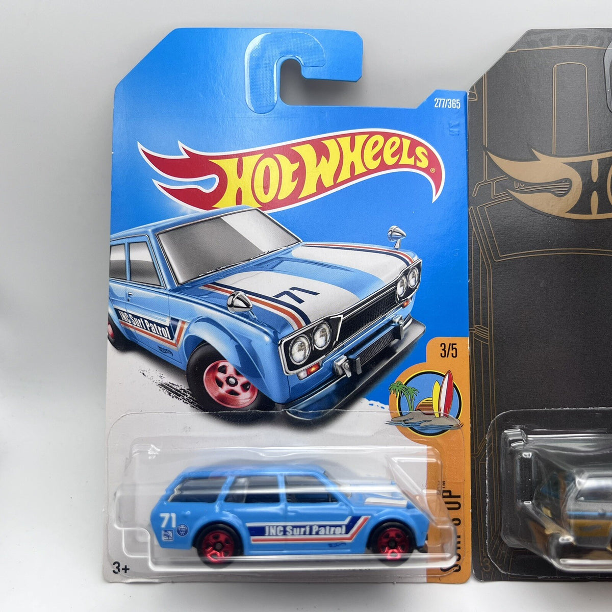 HOT WHEELS LOT OF 2 71 DATSUN BLUEBIRD 510 WAGONS, Blue & Grey 51st Anniversary