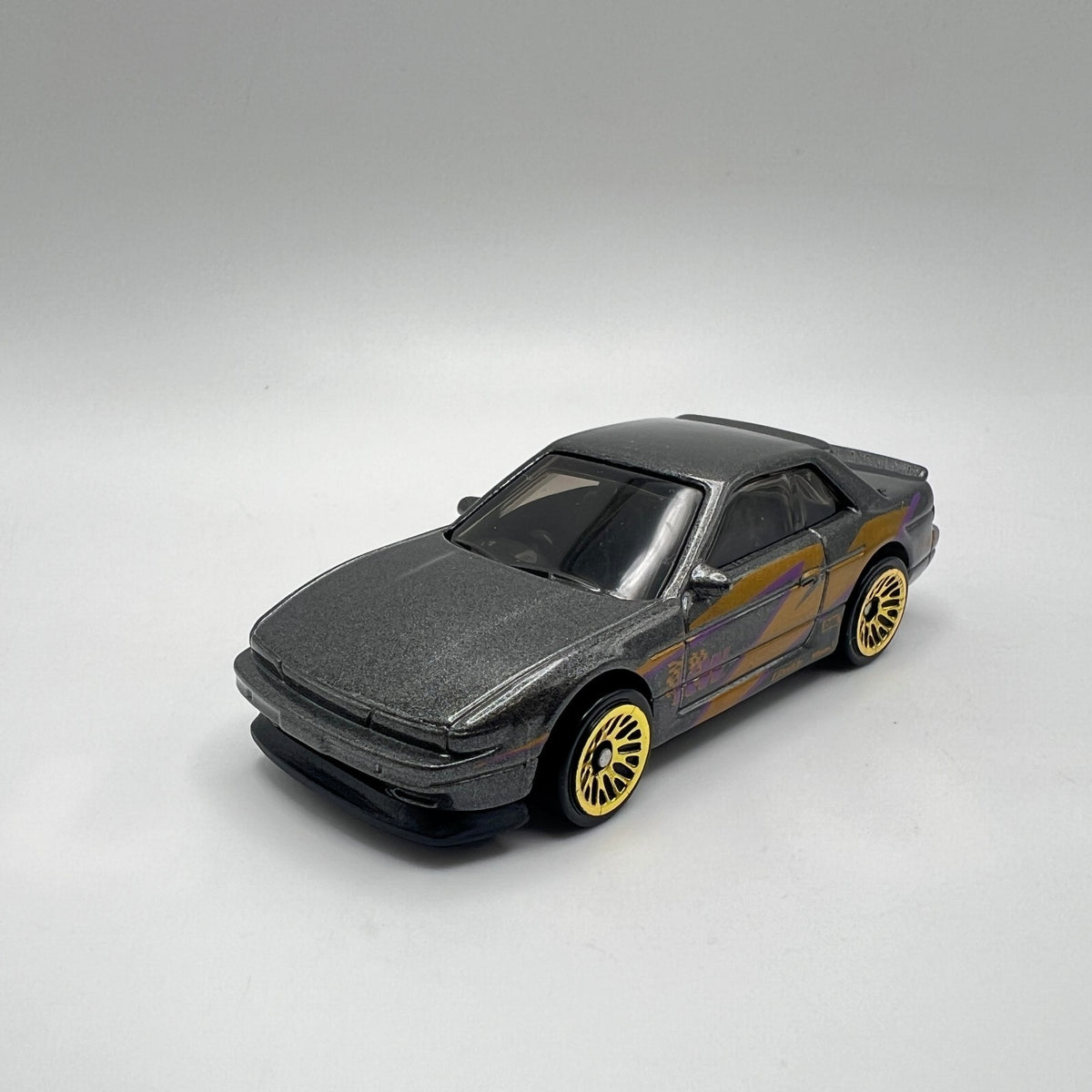 Hot Wheels Nissan Silvia S13 Gunmetal Gray Gold Wheels LOOSE 1/64