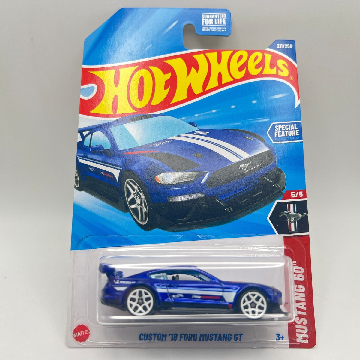 Hot Wheels Custom 18 Ford Mustang GT Blue Mustang 60 5/5 211/250 2024