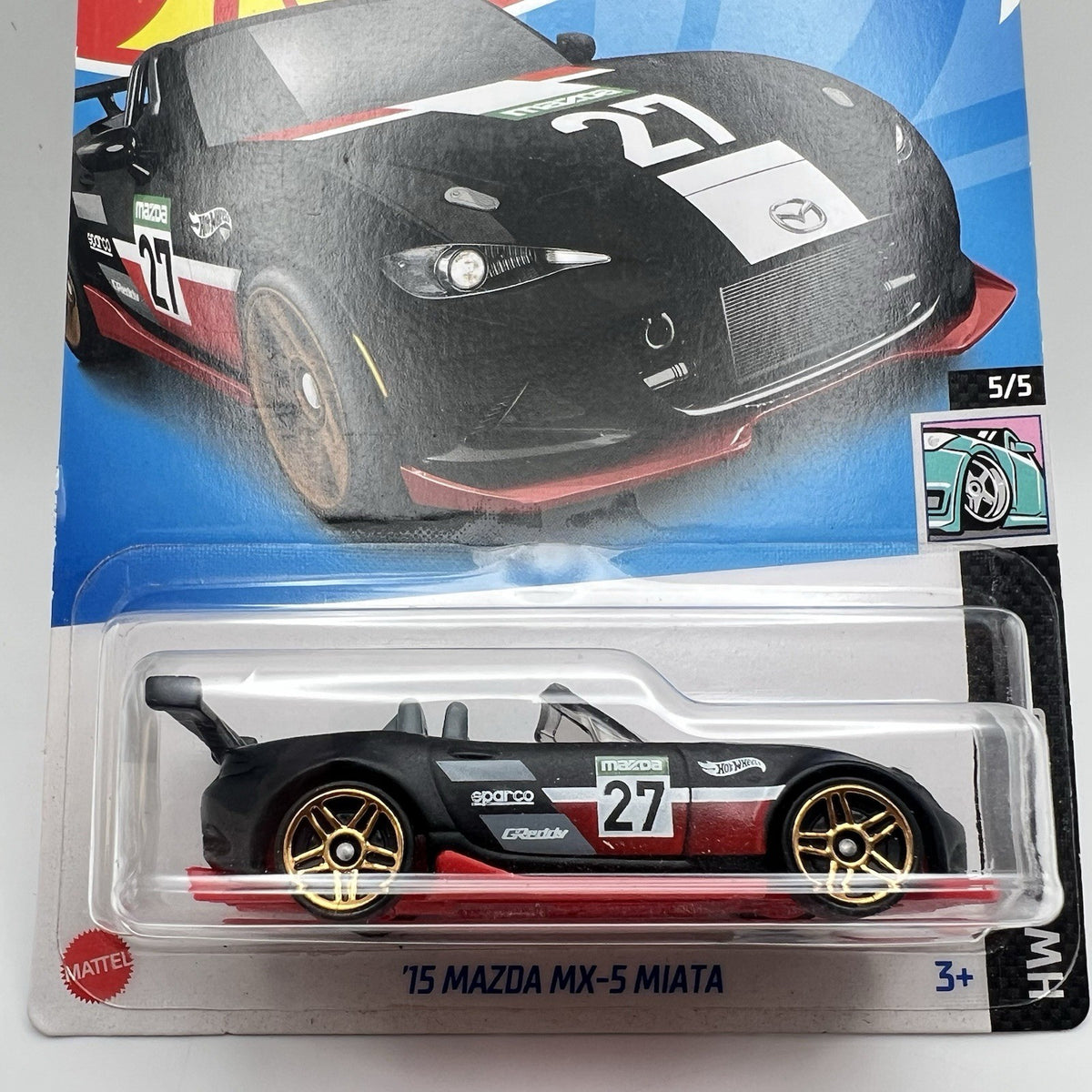 '15 Mazda MX-5 Miata Hot Wheels 114/250  2023 HW Modified 5/5 Black NIP