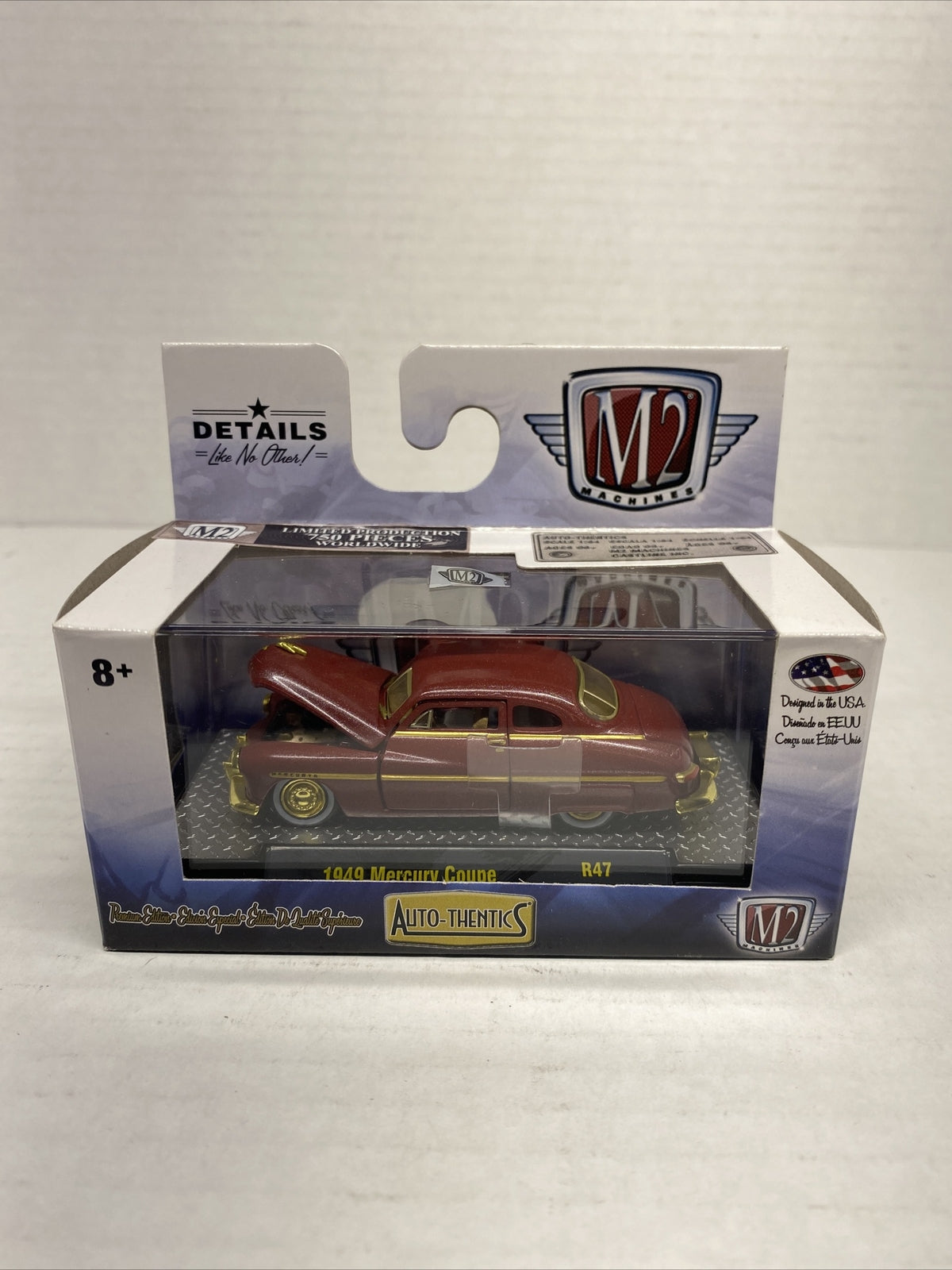 M2 Machines 1949 MERCURY COUPE R47 *Out of 750* CHASE Auto-Thentics GOLD