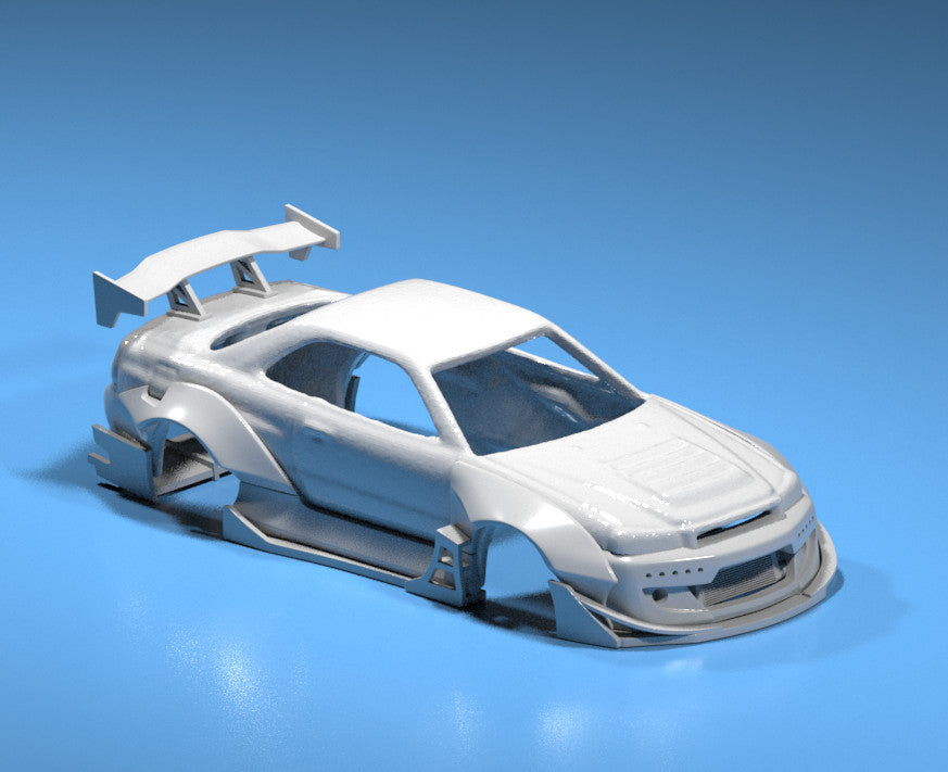 Rocket Bunny Style Wide Body Kit for Hot Wheels Nissan Skyline GTR34 - Resin
