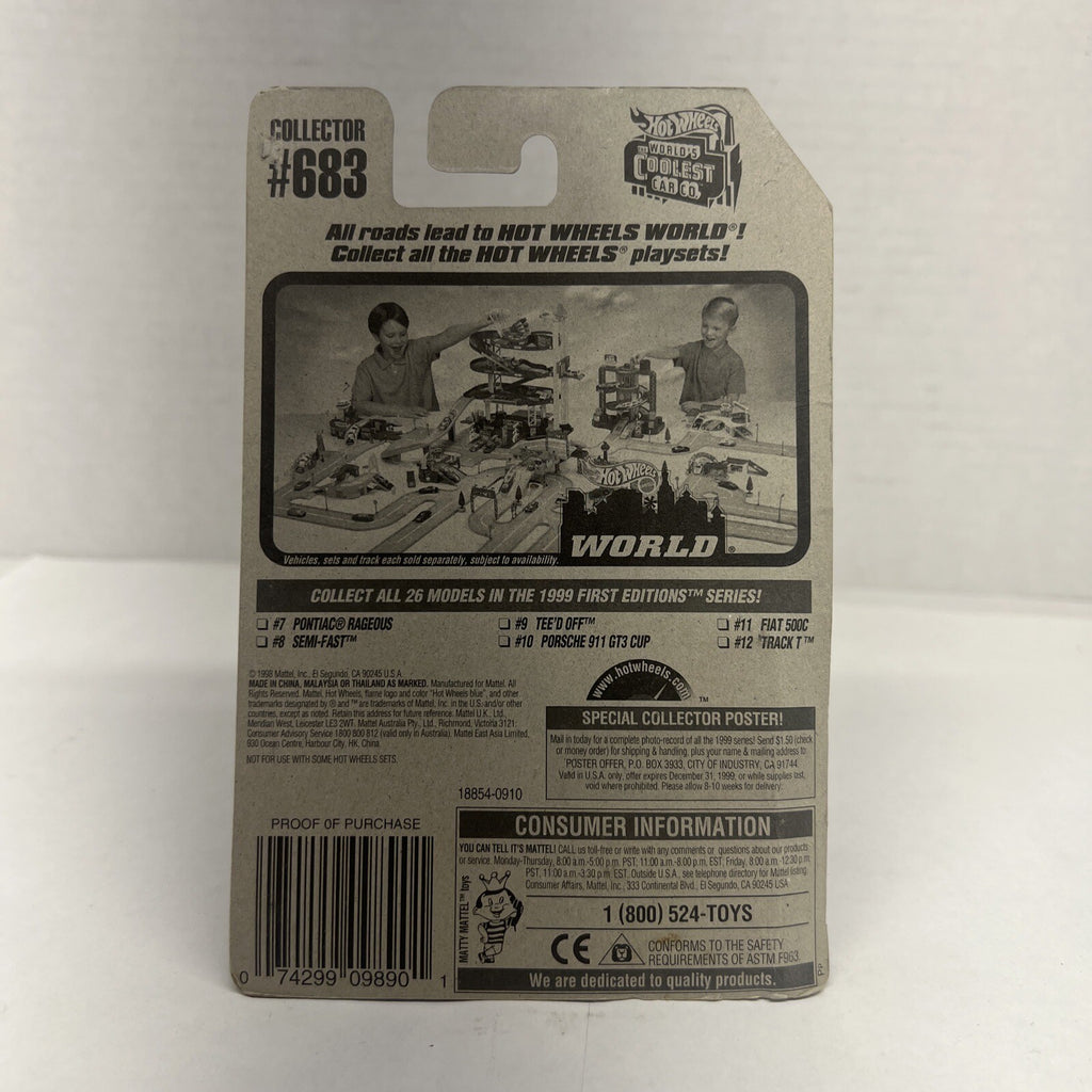 Hot Wheels #683 Teed Off Variation 1999 First Editions #9/26 NEW Golf Cart White