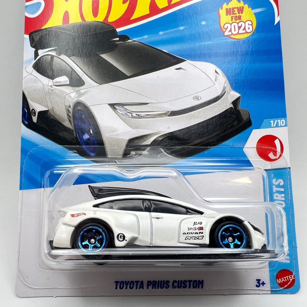 Hot Wheels 2026 Mainline HW J-Imports Toyota Prius Custom No Roof Rack White #60
