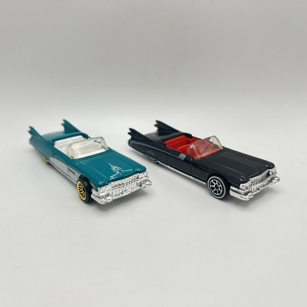 Hot Wheels '59 Cadillac Eldorado Convertible  Lot Of 2 Turquoise & White - Black