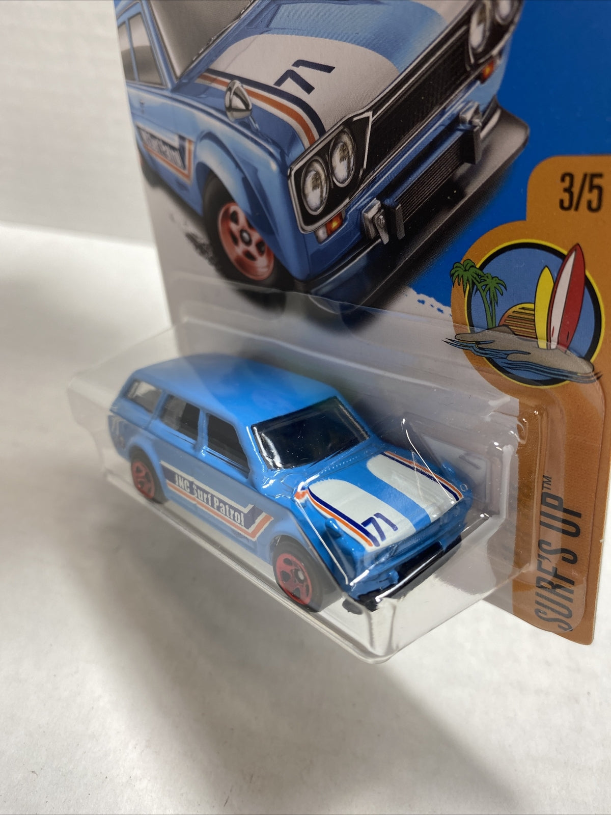Hot Wheels 2016 #277 Surfs Up #3 71 Datsun Bluebird 510 Wagon JNC Surf Patrol