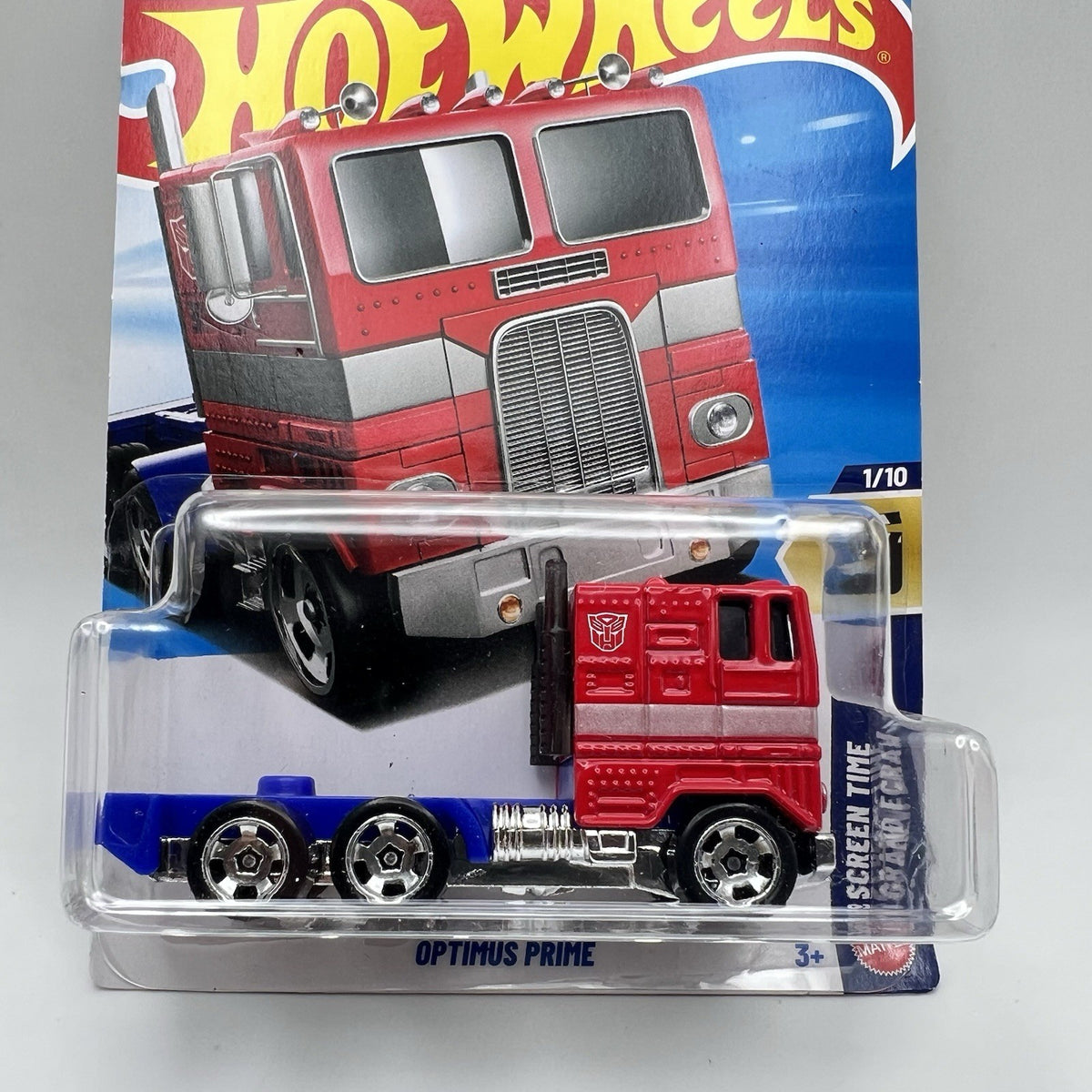 2025 HOT WHEELS F CASE TRANSFORMERS OPTIMUS PRIME RED HW SCREEN TIME 6/10