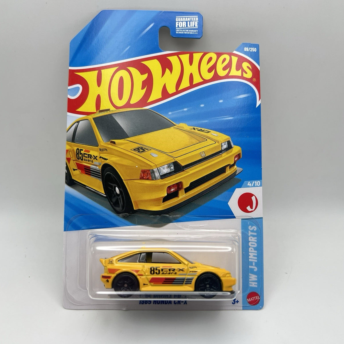 2026 Hot Wheels 1985 Honda CR-X Yellow JDM, J-IMPORTS #89