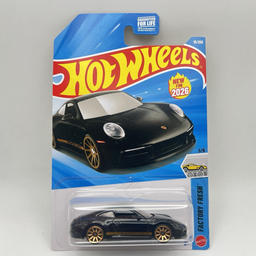 2026 HOT WHEELS PORSCHE 911 CARRERA T Black FACTORY FRESH 1/5 Rare New