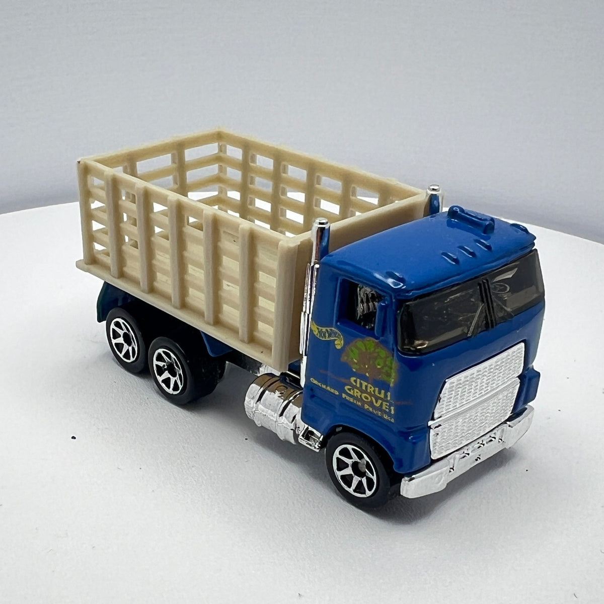 Hot Wheels Stake Bed Truck Blue Citrus Groves 1981 LOOSE 1/64