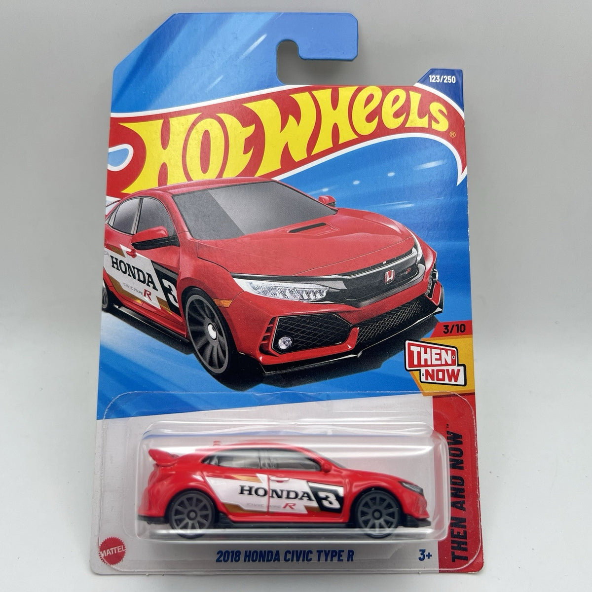 2025 Hot Wheels Red 2018 Honda Civic Type R 123/250 Then And Now 3/10