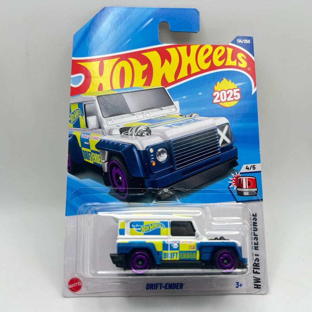 Hot Wheels Drift-Ender Lot of 3 Blue Red & White HW First Response Truckin Along