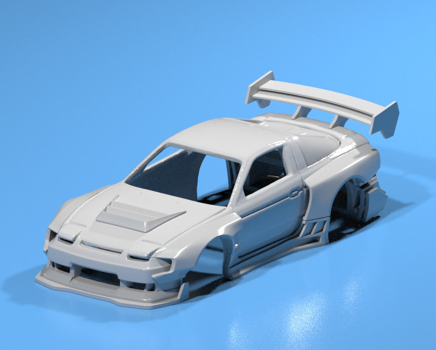 FatBoi Style Wide Body Kit For Hot Wheels Nissan 180SX - Resin