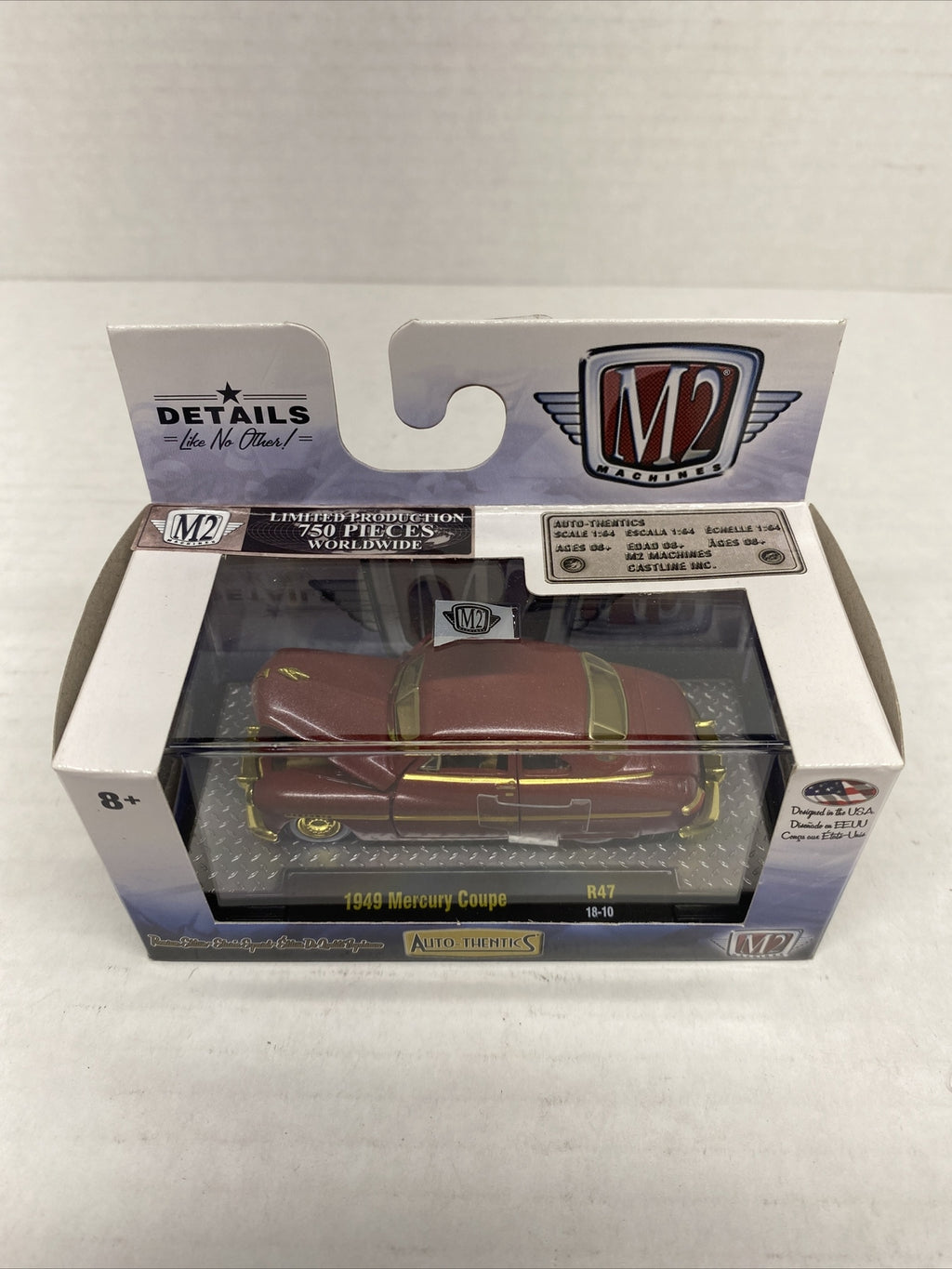 M2 Machines 1949 MERCURY COUPE R47 *Out of 750* CHASE Auto-Thentics GOLD