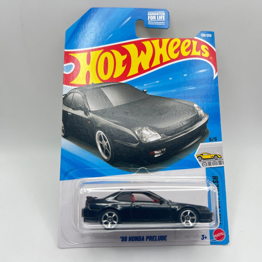 Hot Wheels 98 Honda Prelude 136/250 Factory Fresh 5/5 Black 1:64 Diecast