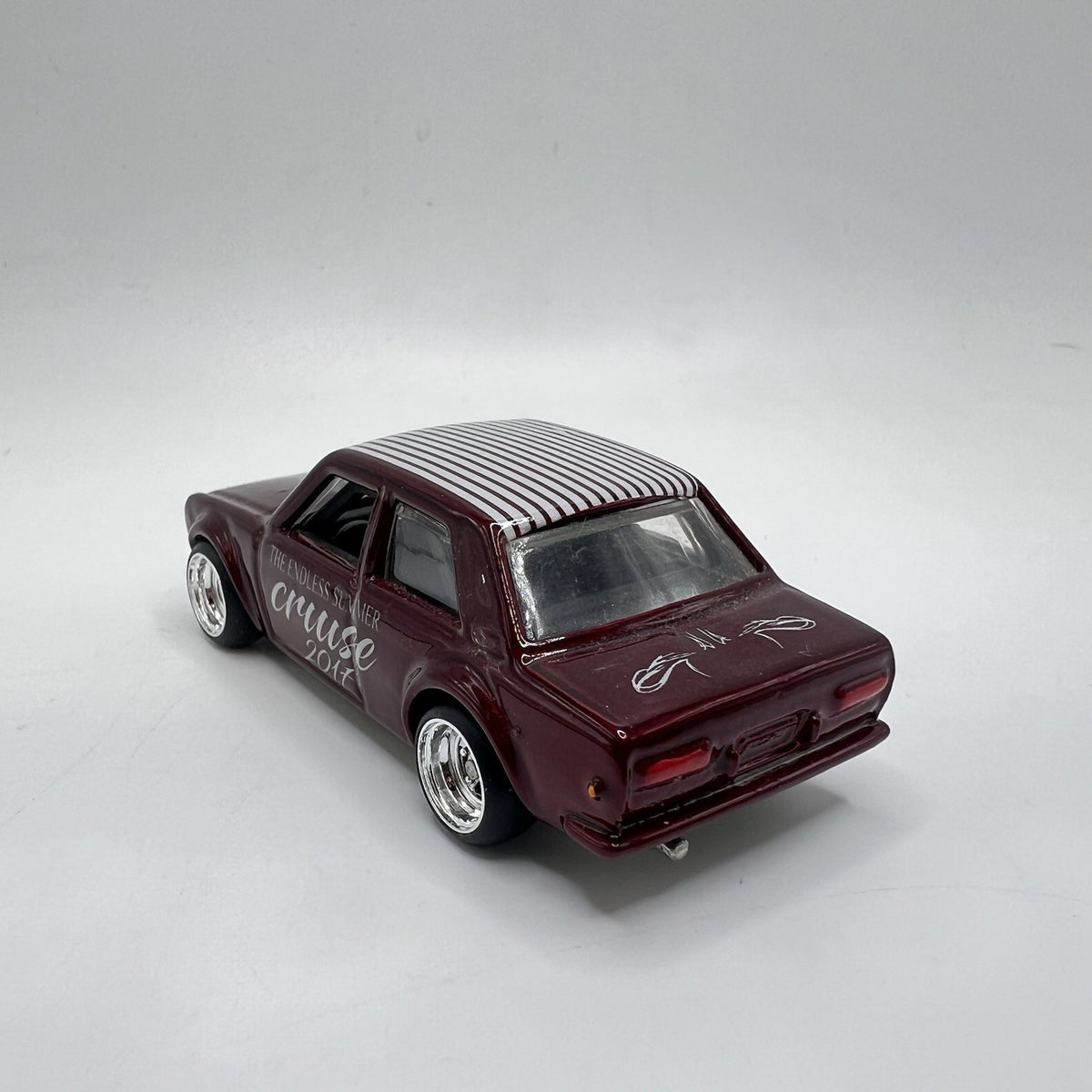 Hot Wheels '71 DATSUN 510 ALL CUSTOM! Full Paint And Real Riders