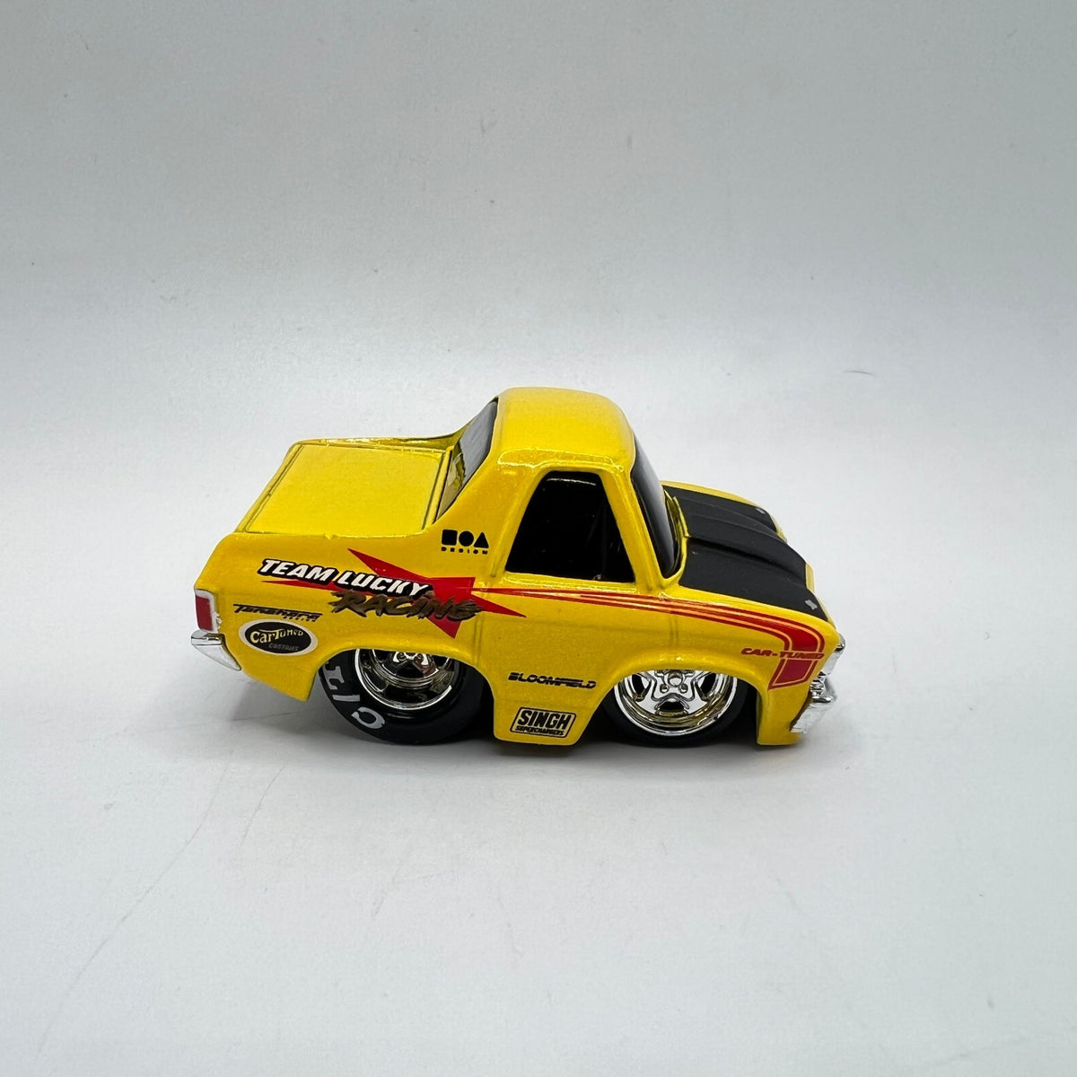 Car Tuned MGA Chevy El Camino Yellow Team Lucky Racing Chibi LOOSE
