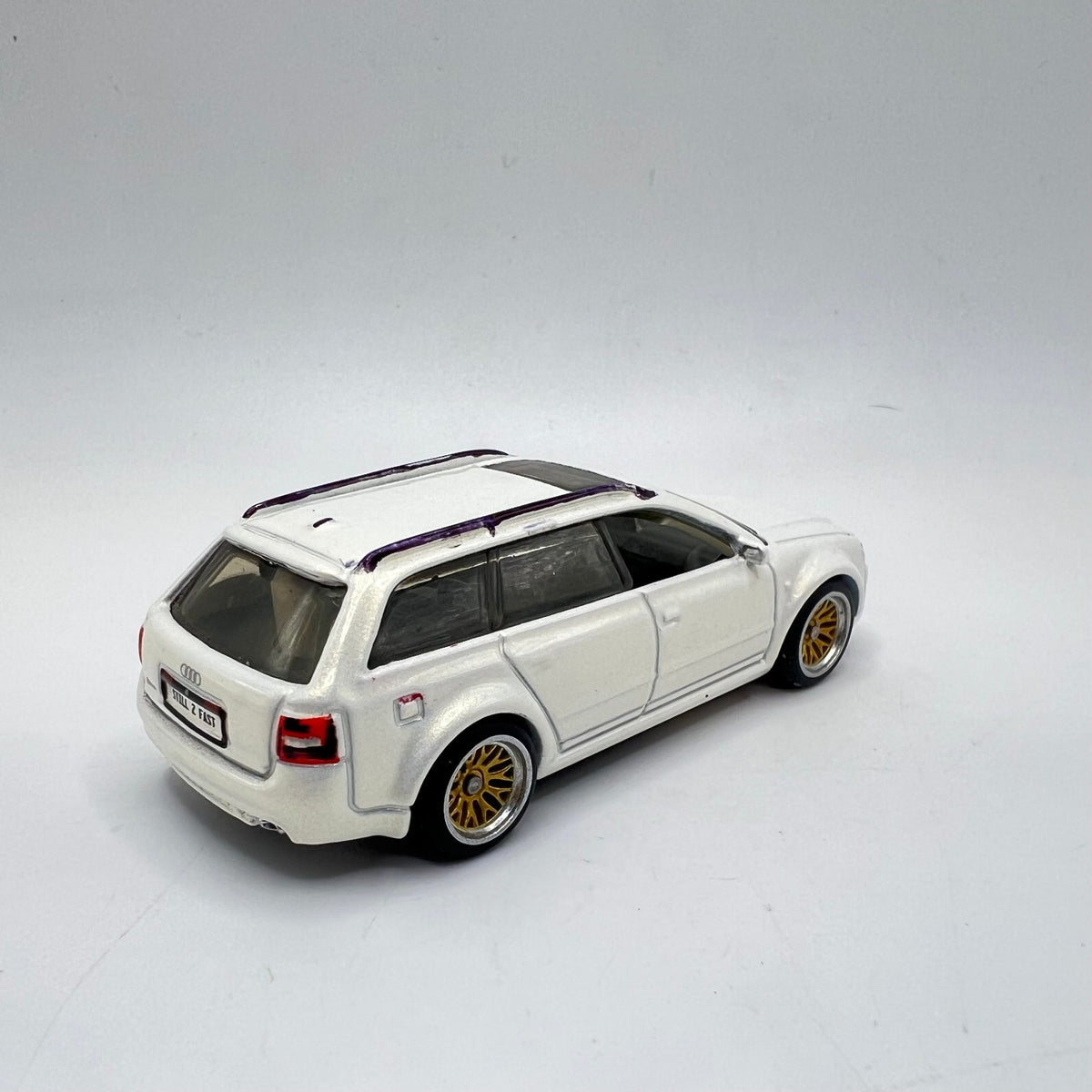 Matchbox 2004 Audi RS 6 Avant Pearl White Custom Real Riders LOOSE 1/64