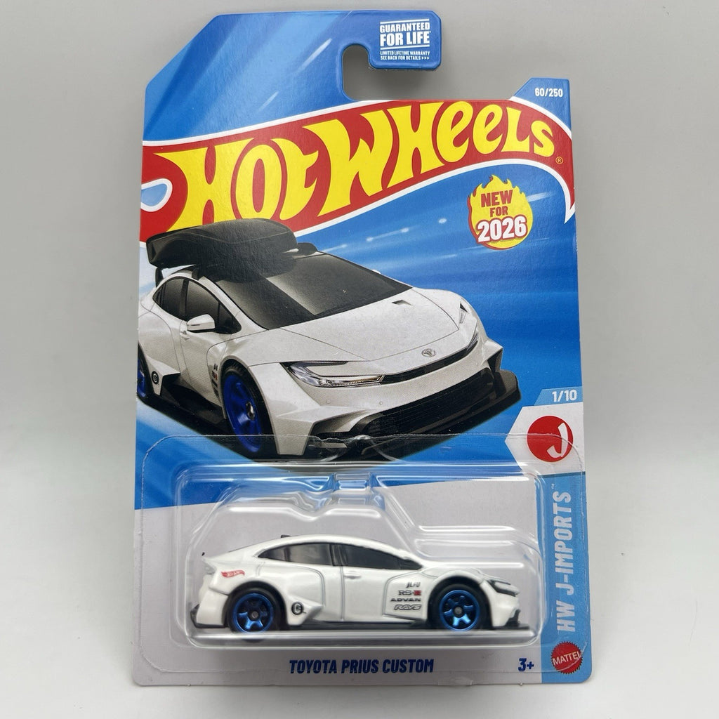 Hot Wheels 2026 Mainline HW J-Imports Toyota Prius Custom No Roof Rack White #60
