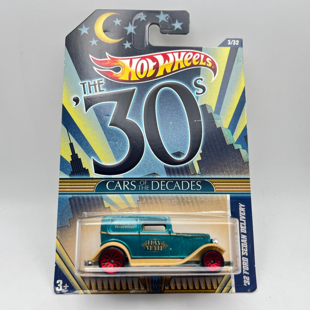 Hot Wheels '32 Ford Sedan Delivery Teal Cars of the Decades 30s 3/32