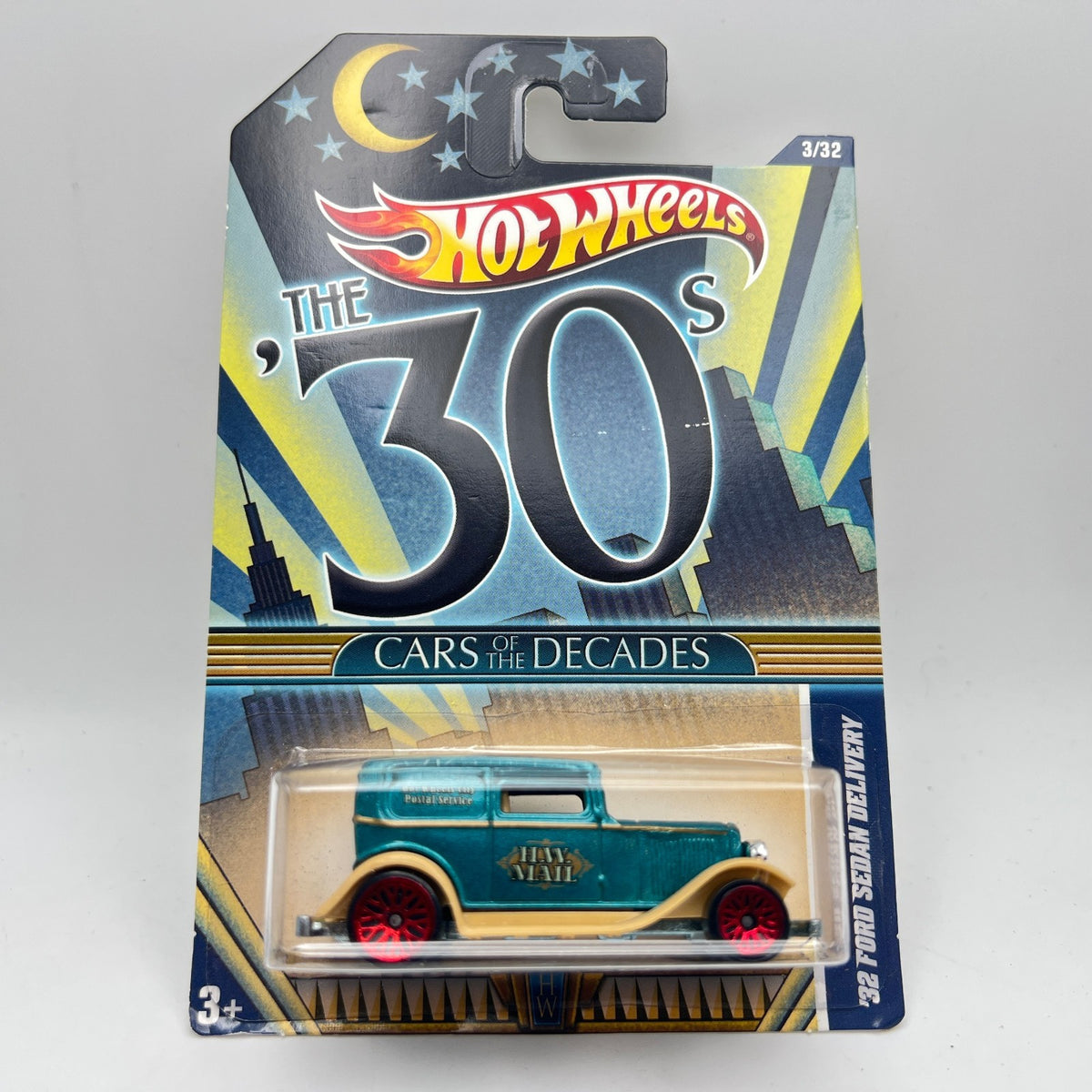 Hot Wheels '32 Ford Sedan Delivery Teal Cars of the Decades 30s 3/32