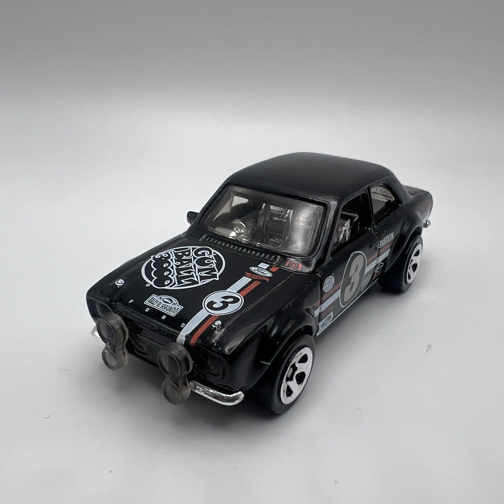 Hot Wheels 2014 Mattel Black '70 Ford Escort No 3 RS1600 Gum Ball 3000 1/64