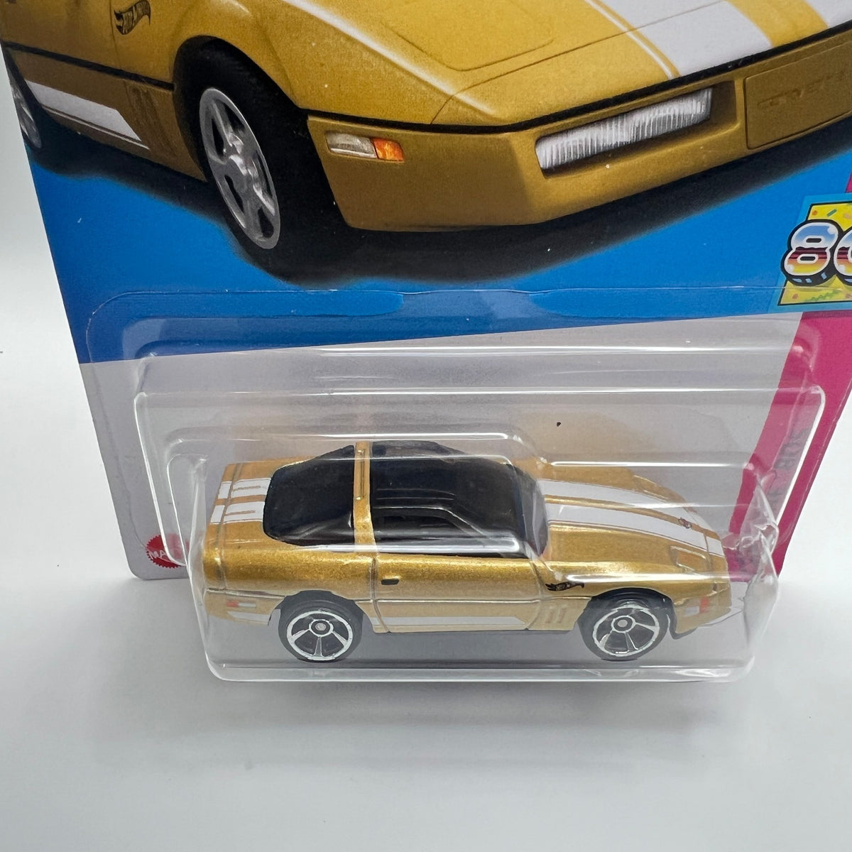 2023 Hot Wheels #74 HW: The '80s 6/10 '84 CORVETTE Gold w/Chrome MC5 Spoke Wheel