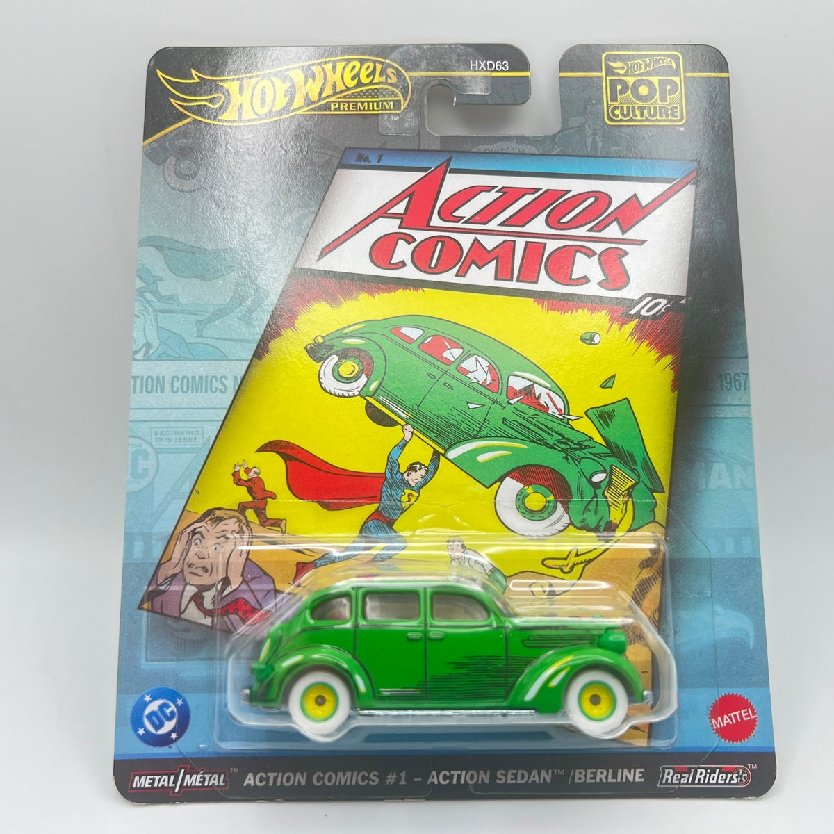 Hot Wheels Premium Action Comics 1 Action Sedan Pop Culture DC Superman