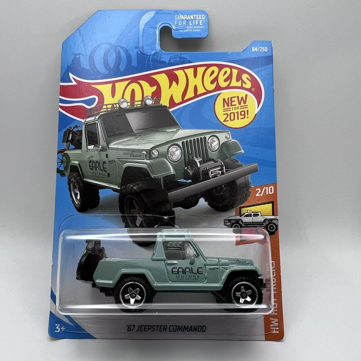 '67 JEEPSTER COMMANDO #84✰green;Earle;motorcycle ✰2019 i Hot Wheels WW case J/K
