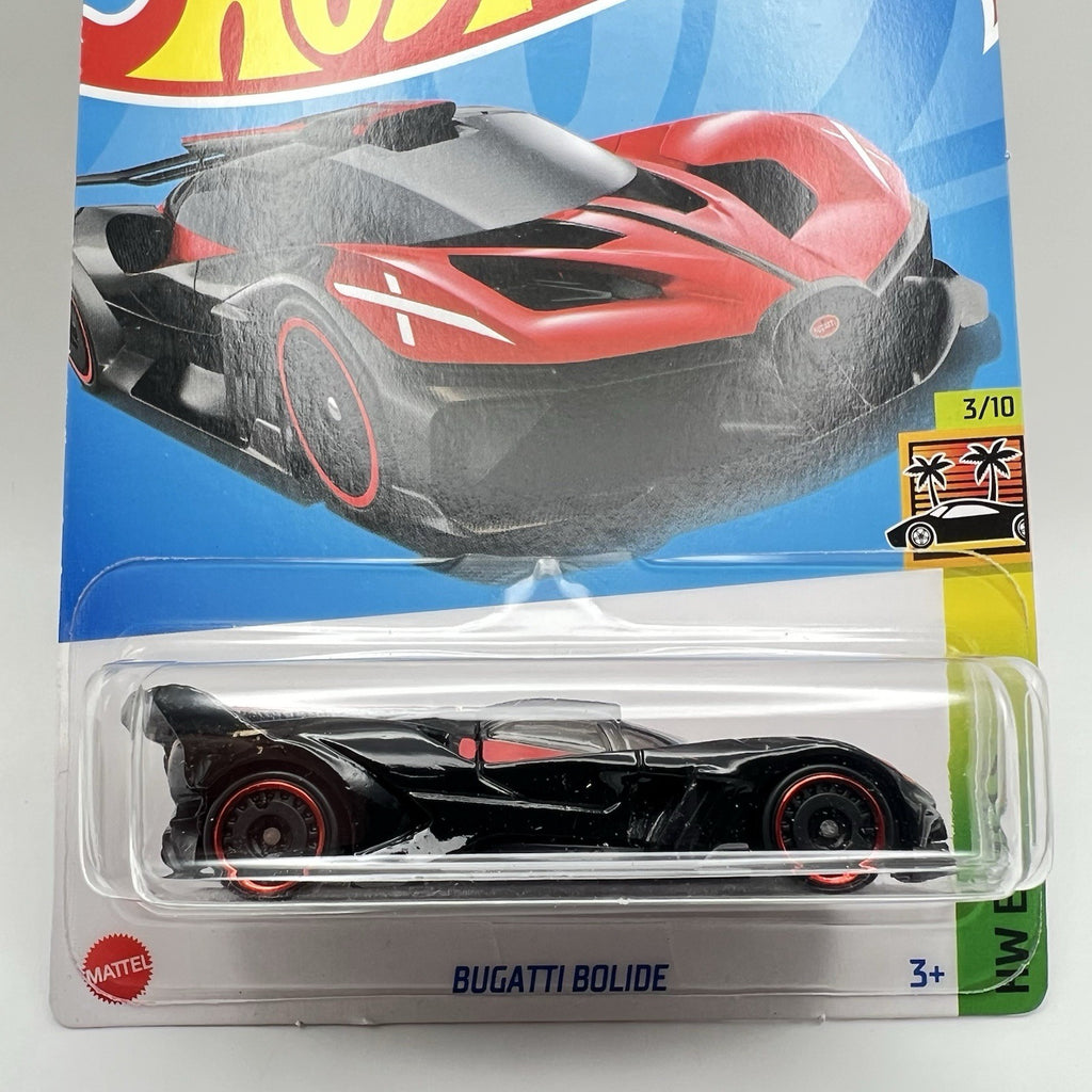 2024 Hot Wheels HW Exotics 3/10 Black And Red Bugatti Bolide #185 1:64 Scale Car