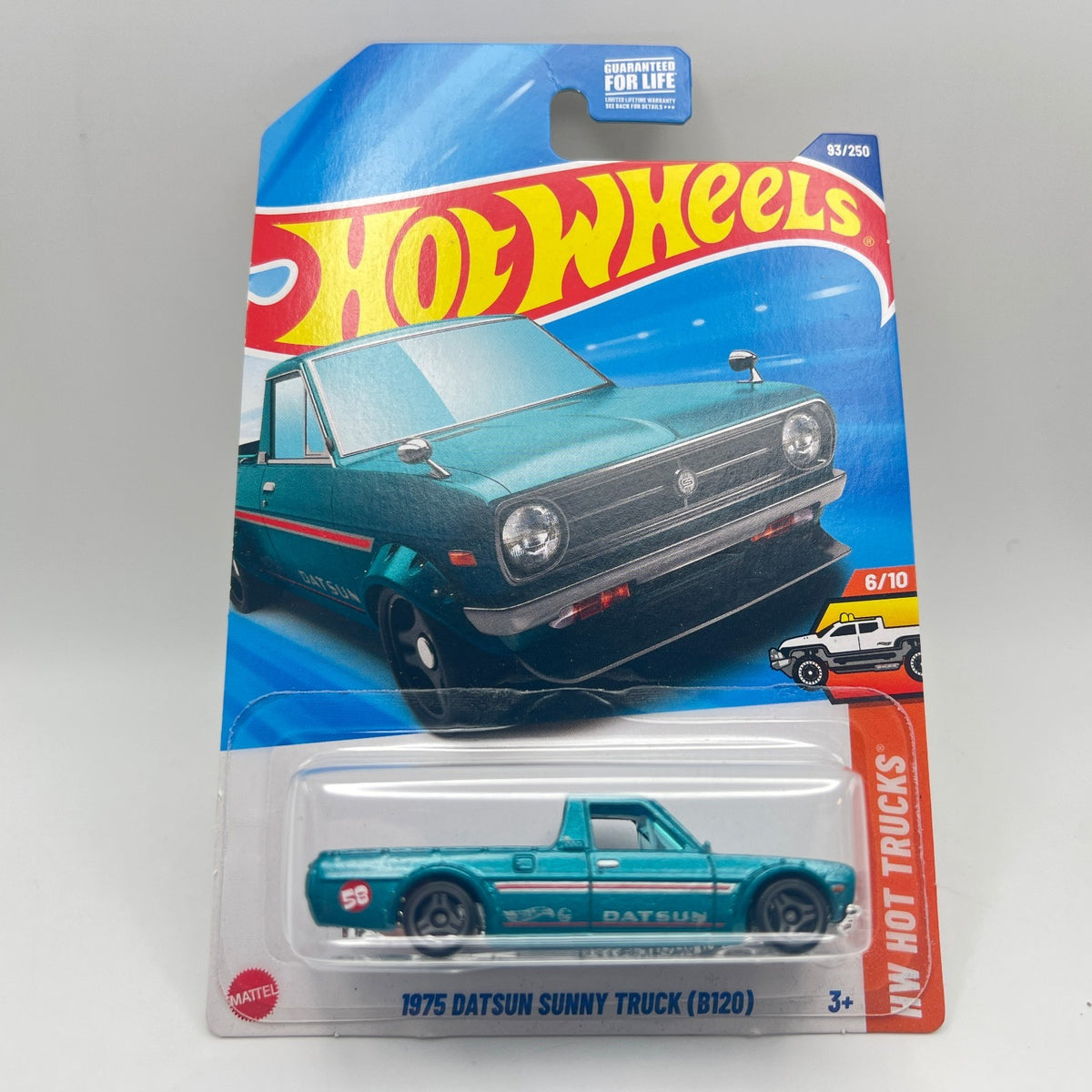 Hot Wheels 1975 Datsun Sunny Truck B120 93/250 Hot Trucks 6/10 Teal