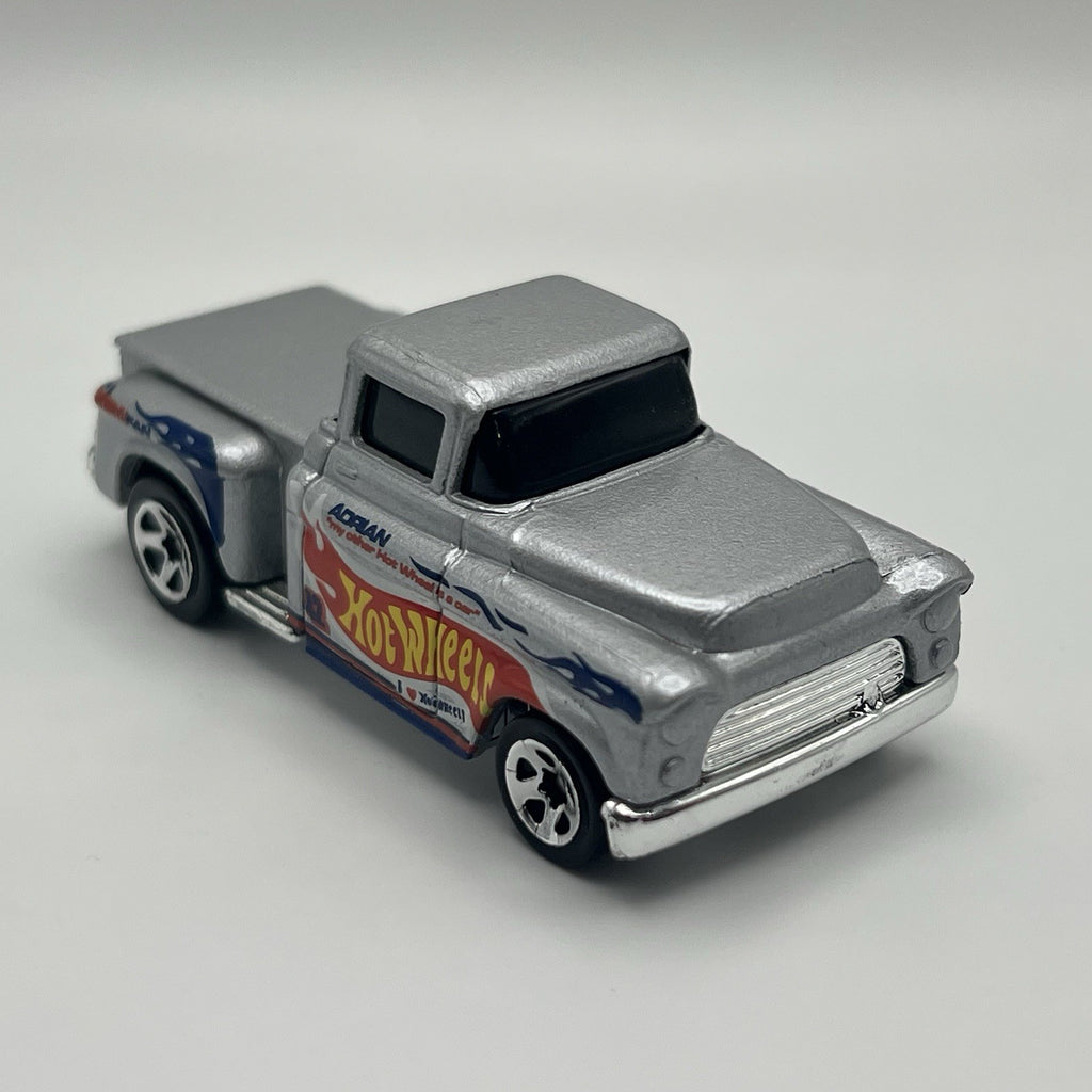 1991 Hotwheels '56 Chevy FLASHSIDER pickup Truck Silver 5sp Chrome Wheels #899