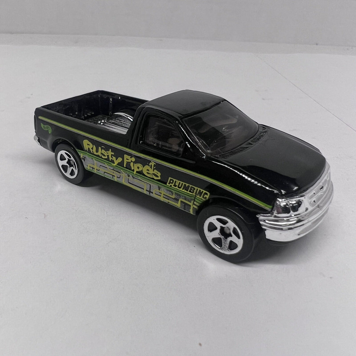 Loose Hot Wheel Black Rusty Pipes 1997 Ford F-150 Truck